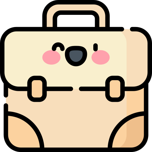 maletín Kawaii Lineal color icono