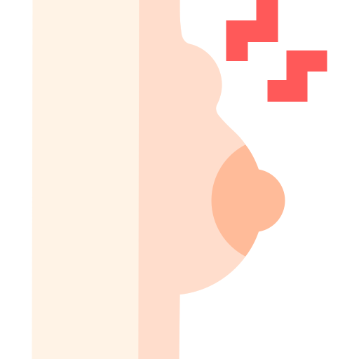 cáncer de mama Basic Straight Flat icono