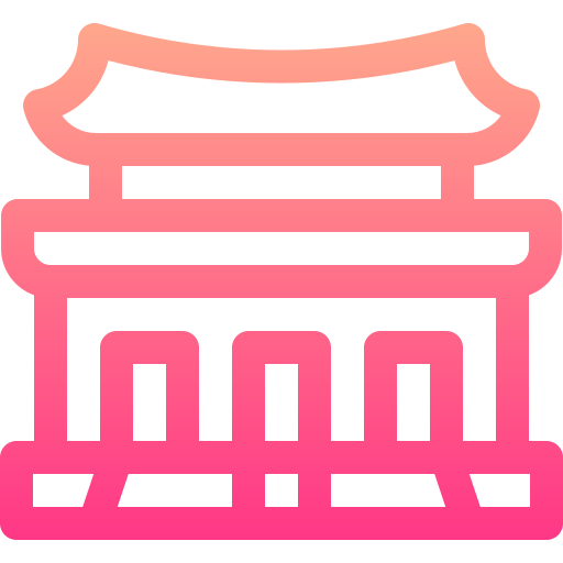 Храм Конфуция Basic Gradient Lineal color иконка