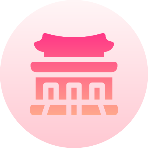 Świątynia konfucjusza Basic Gradient Circular ikona