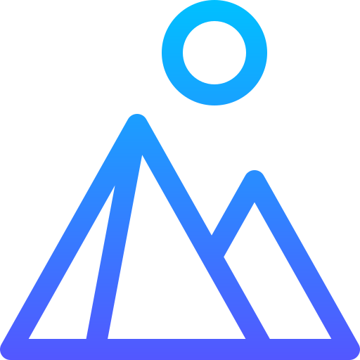 pirâmide Basic Gradient Lineal color Ícone