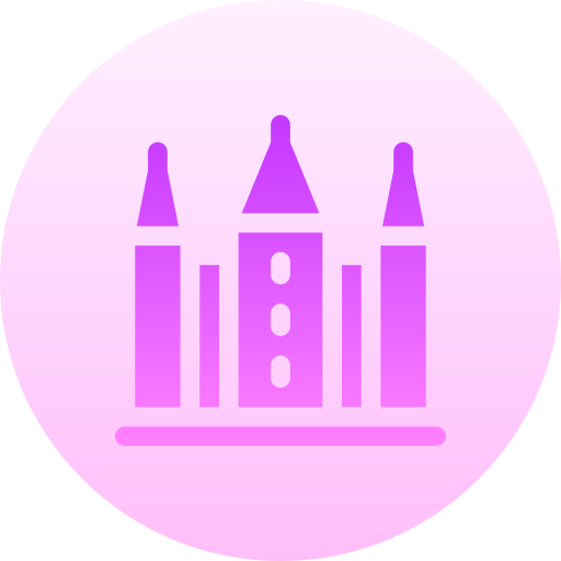 zoutmeer tempel Basic Gradient Circular icoon
