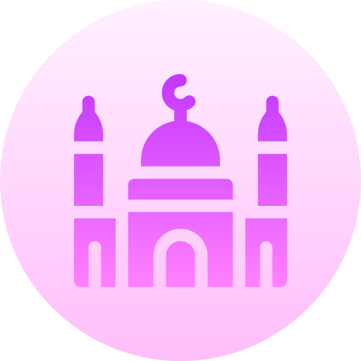 moskee Basic Gradient Circular icoon