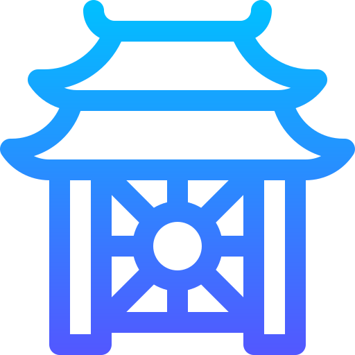 Храм литературы Basic Gradient Lineal color иконка