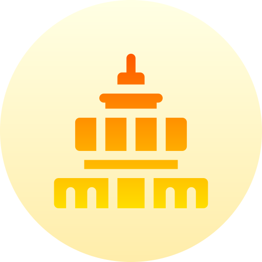 tempel Basic Gradient Circular icoon