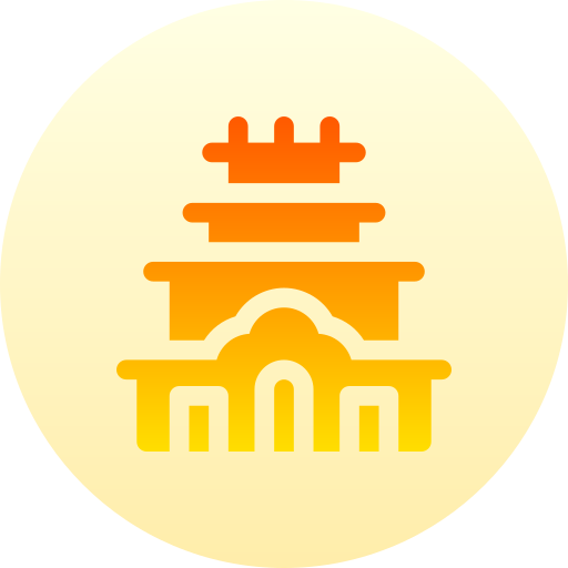 Świątynia Basic Gradient Circular ikona