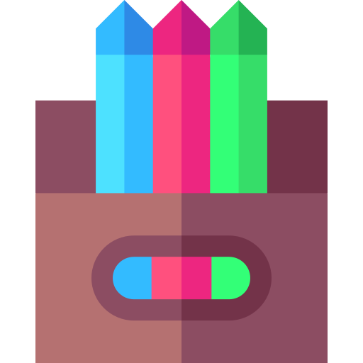 Color pencil Basic Straight Flat icon