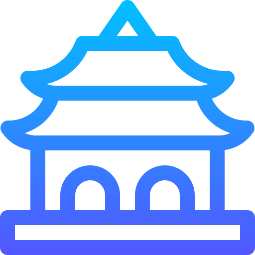 Świątynia Basic Gradient Lineal color ikona