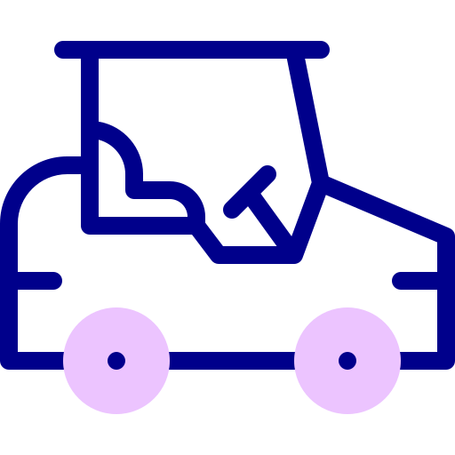 Golf cart Detailed Mixed Lineal color icon