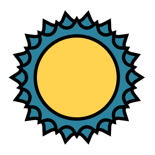 Sun Generic Outline Color icon