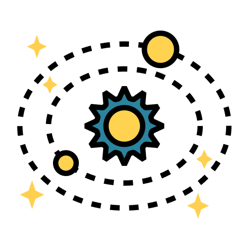 태양계 Generic Outline Color icon
