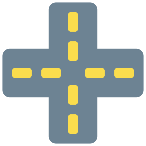 skrzyżowanie dróg Generic Flat ikona