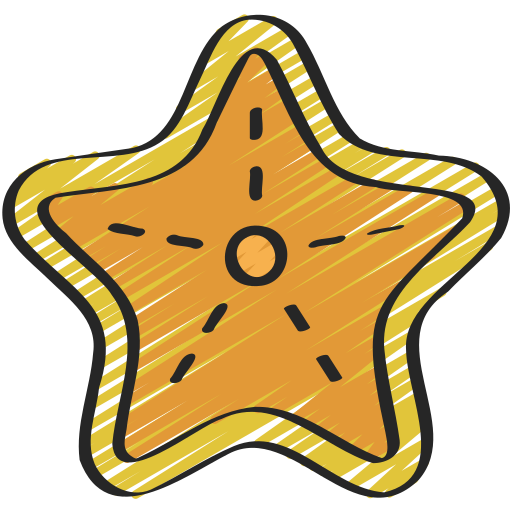 estrelas do mar Juicy Fish Sketchy Ícone