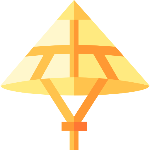 Chinese hat Basic Straight Flat icon