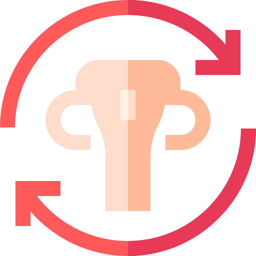 ciclo menstrual Basic Straight Flat icono