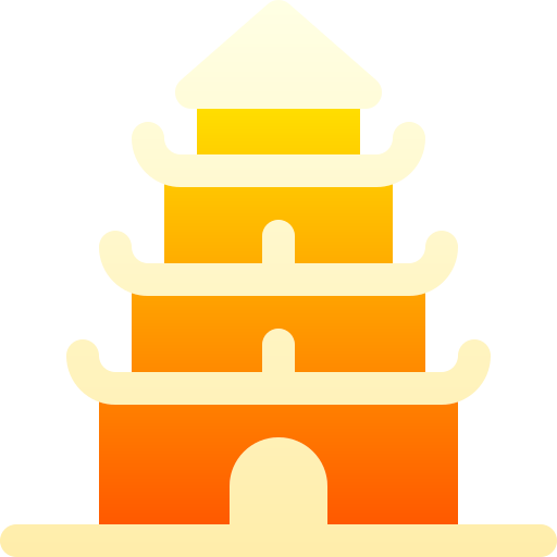 pagoda thien mu Basic Gradient Gradient ikona