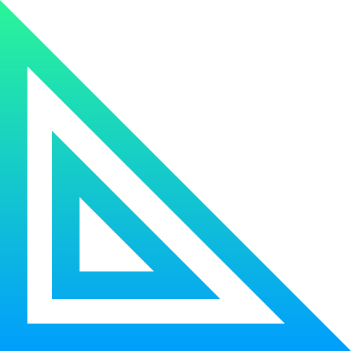 driehoekige liniaal Super Basic Straight Gradient icoon