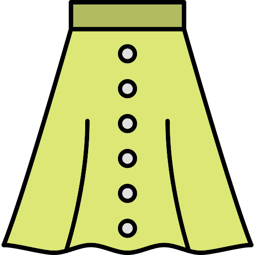 スカート Generic Thin Outline Color icon