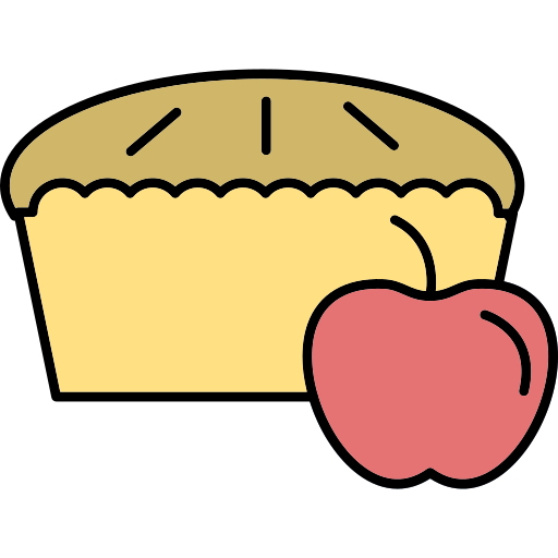torta de maçã Generic Thin Outline Color Ícone