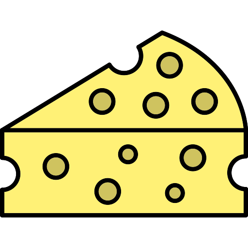 queso Generic Thin Outline Color icono
