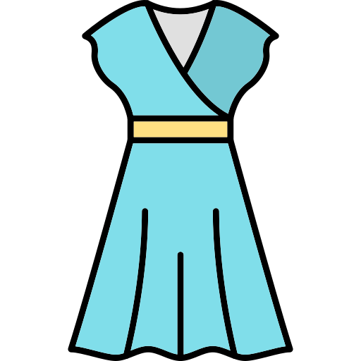 드레스 Generic Thin Outline Color icon