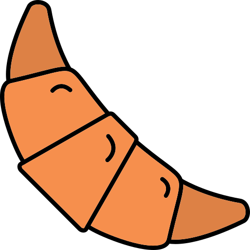croissant Generic Thin Outline Color icon