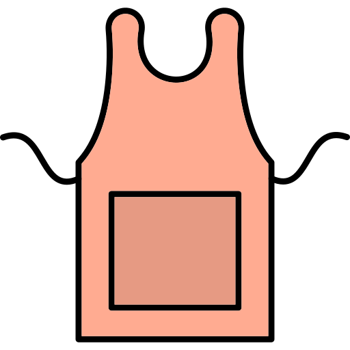 Apron Generic Thin Outline Color icon