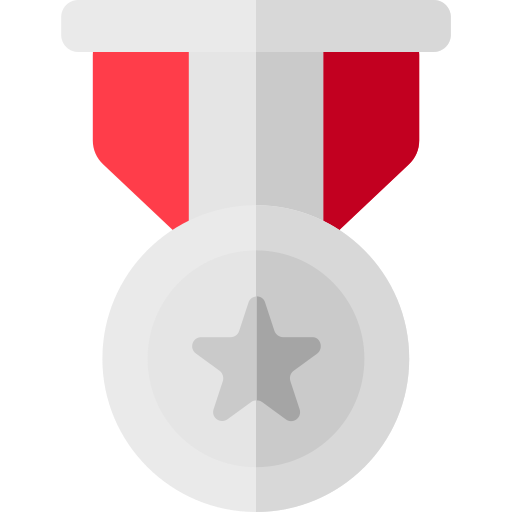 silbermedaille Generic Flat icon