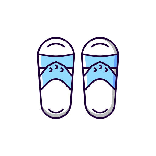 slippers Generic Thin Outline Color icoon