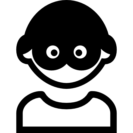 Человек с глазами и покрытой головой  иконка