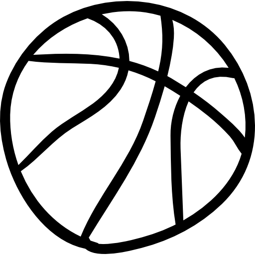 bola de basquete desenhada à mão  Ícone