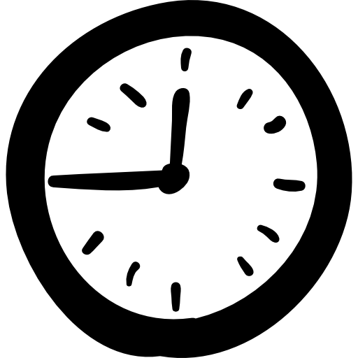 zegar ręcznie rysowane narzędzie  ikona