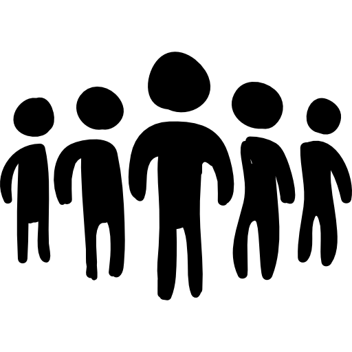personengruppe hand gezeichnet  icon