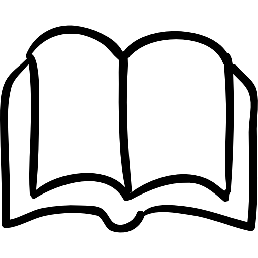 libro abierto esbozado herramienta dibujada a mano  icono