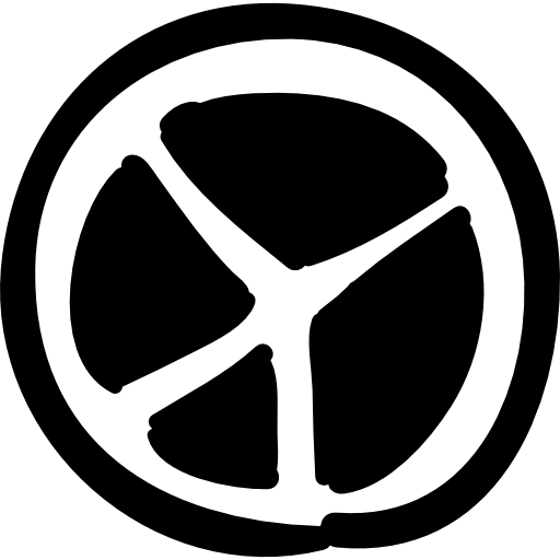 círculo del signo de la paz  icono