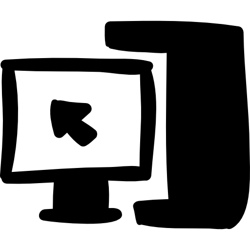 Computer hand drawn tools  icon