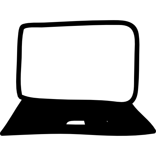 Laptop hand drawn tool  icon