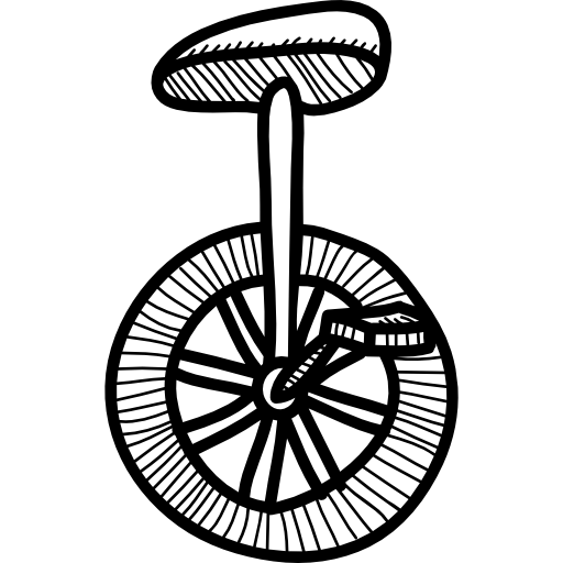 Seat on one wheel transport Others Hand drawn detailed icon