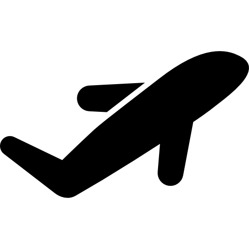 vliegtuig gevuld silhouet  icoon