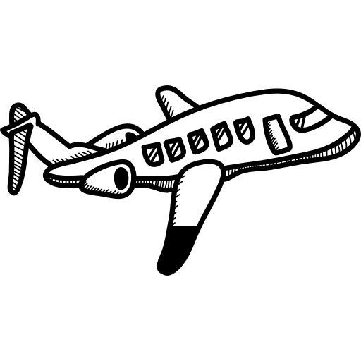 Airplane Others Hand drawn detailed icon