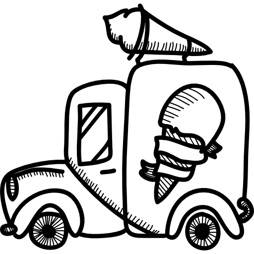 Ice creams truck Others Hand drawn detailed icon