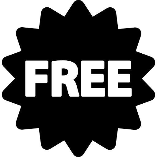 gratis commercieel label  icoon
