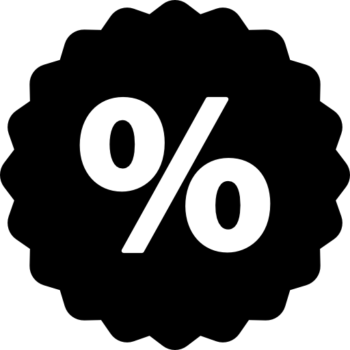 Percentage commercial label  icon