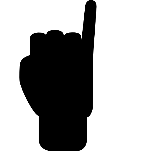 小指を上げた手のシルエット  icon