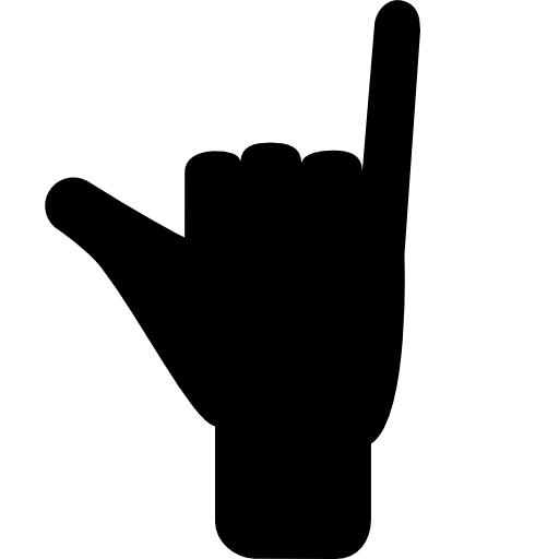 mudra della mano di due dita  icona