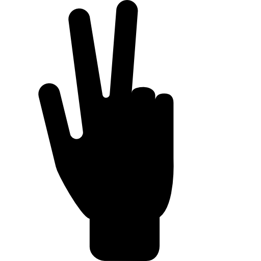 Counting to three with fingers  icon