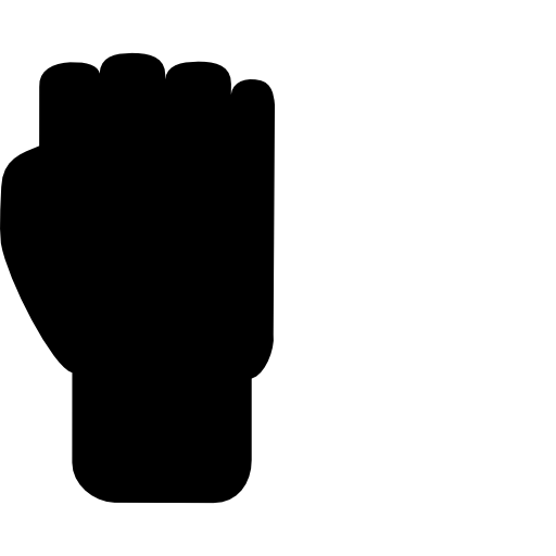 gest zagrażający pięścią sylwetki dłoni  ikona