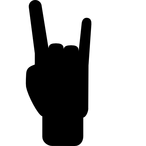 Forefinger and little finger gesture  icon