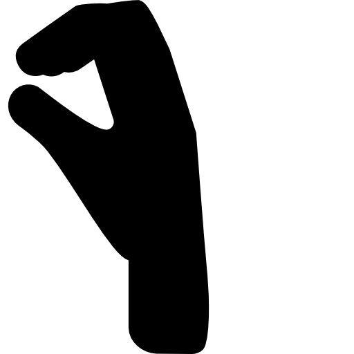 Hand fingers posture silhouette  icon