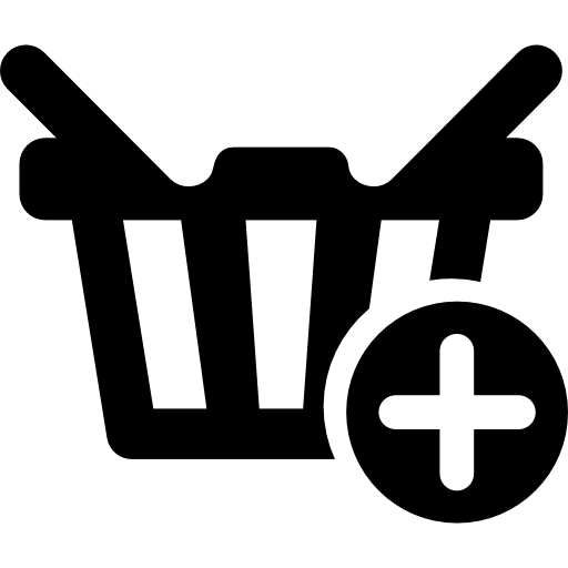 toevoegen aan winkelmandje e-commerce knop  icoon